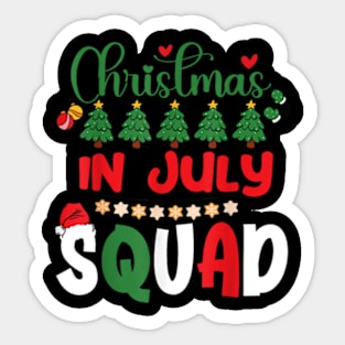 Christmas In July Squad Funny Summer Xmas Men Women Kids T-Shirt Sticker